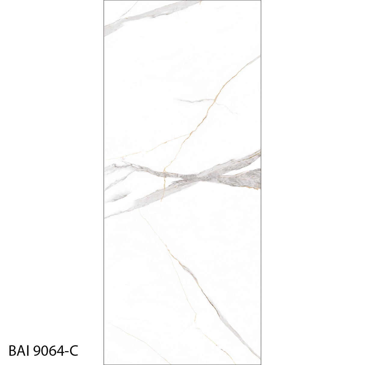 KOLO 9064 Bookmatch Calacatta Goldie High Gloss Porcelain Tile (48x110)