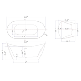 KOLO 1613 Acrylic Freestanding Soaking Bathtub (67")