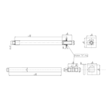 KOLO Ceiling Mounted 12-inch Shower Head Arm