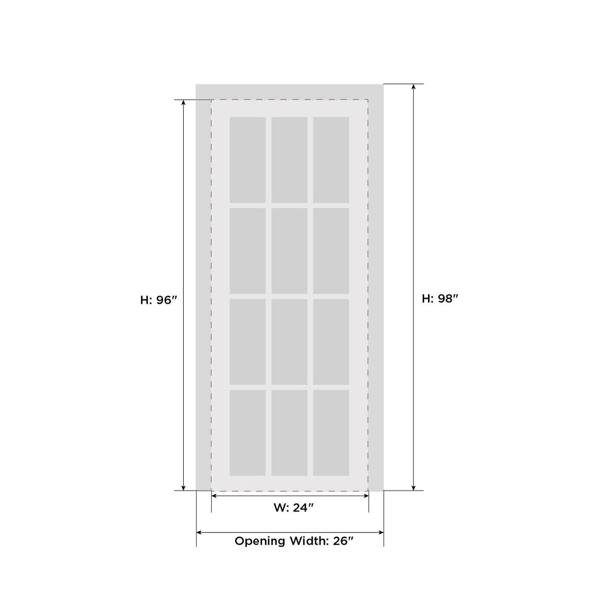 Quadro 4117 White Silk with Frosted Opaque Glass