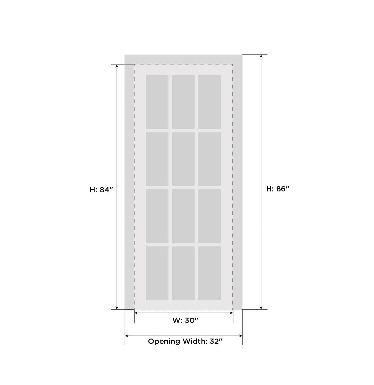 Quadro 4117 White Silk with Frosted Opaque Glass