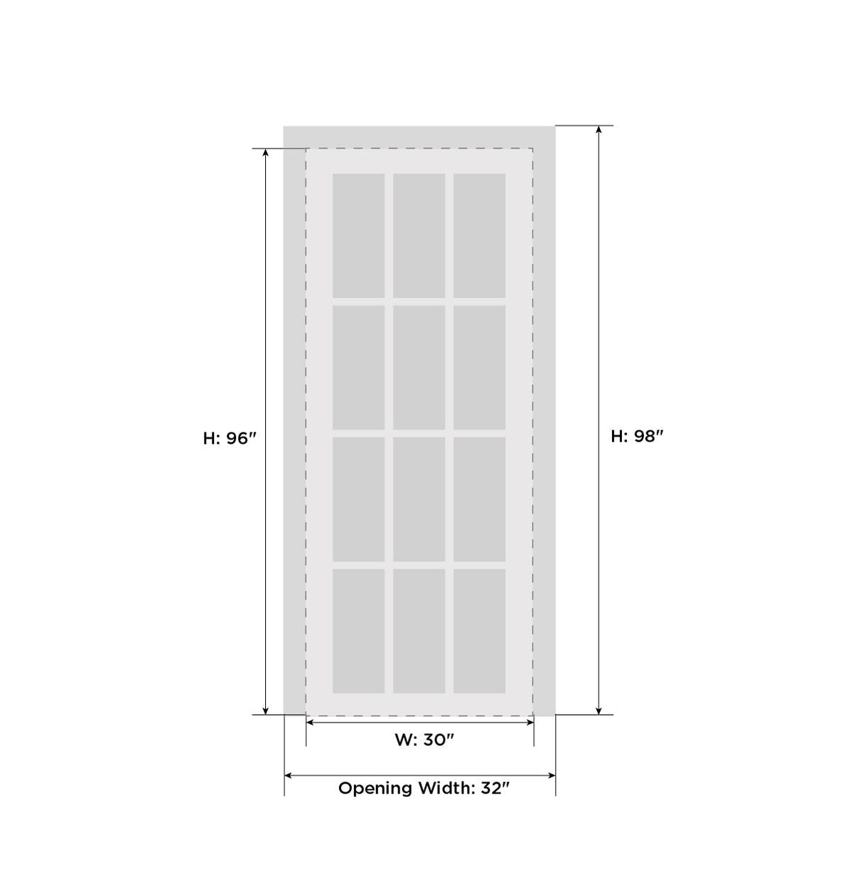 Quadro 4117 White Silk with Frosted Opaque Glass