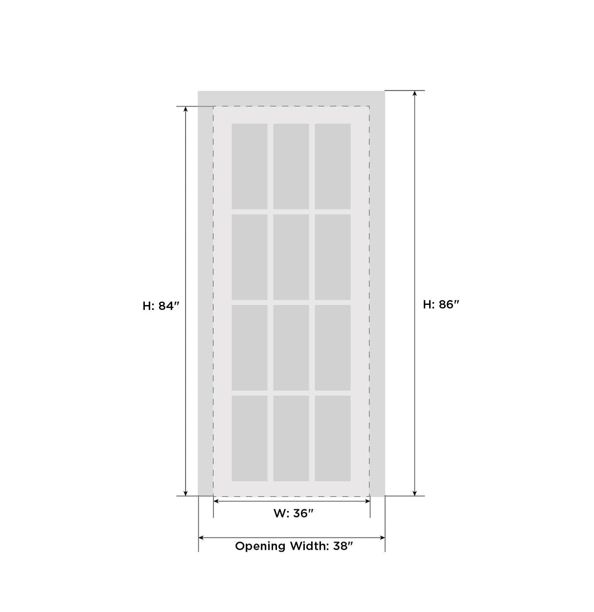 Quadro 4117 White Silk with Frosted Opaque Glass