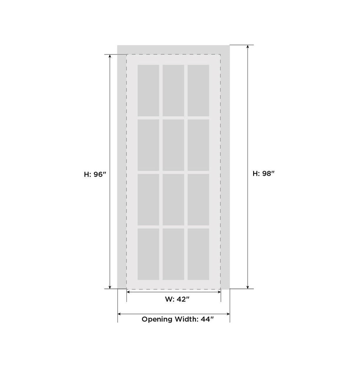 Quadro 4117 White Silk with Frosted Opaque Glass