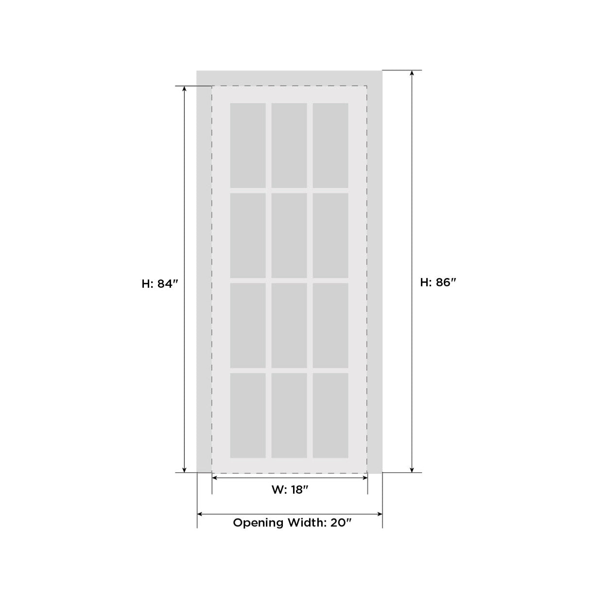 Quadro 4117 White Silk with Frosted Opaque Glass