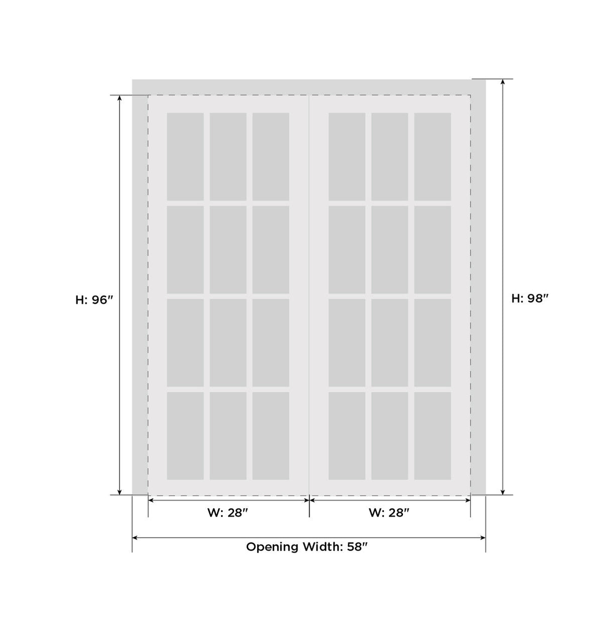 Veregio 7339 Antracite with Frosted Glass