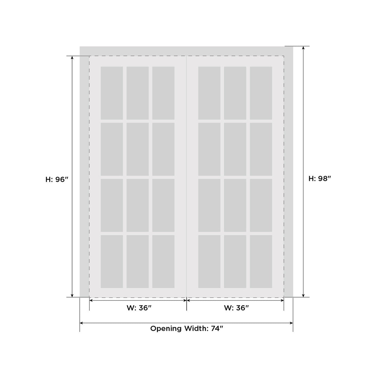 Veregio 7339 Antracite with Frosted Glass