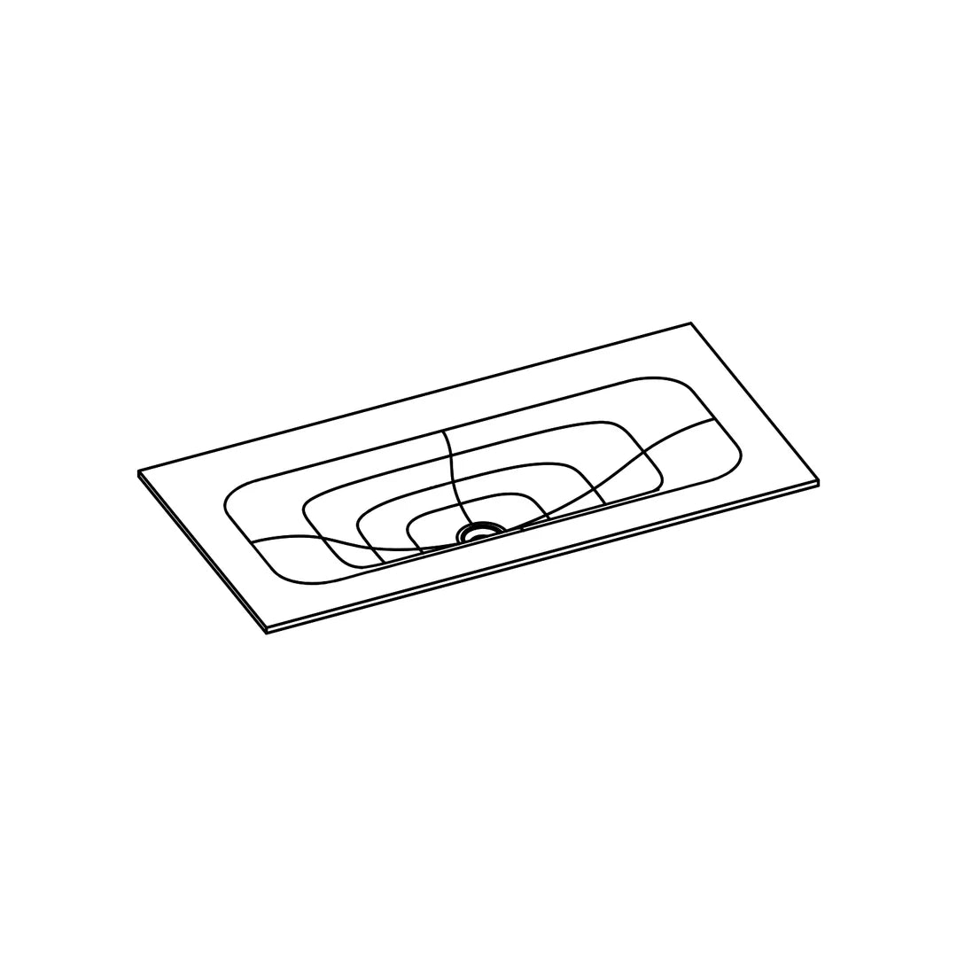 KOLO 8019 Single Bowl Matte White Basin / 42"