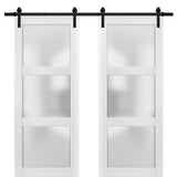 Lucia 2552 White SIlk with Frosted Glass