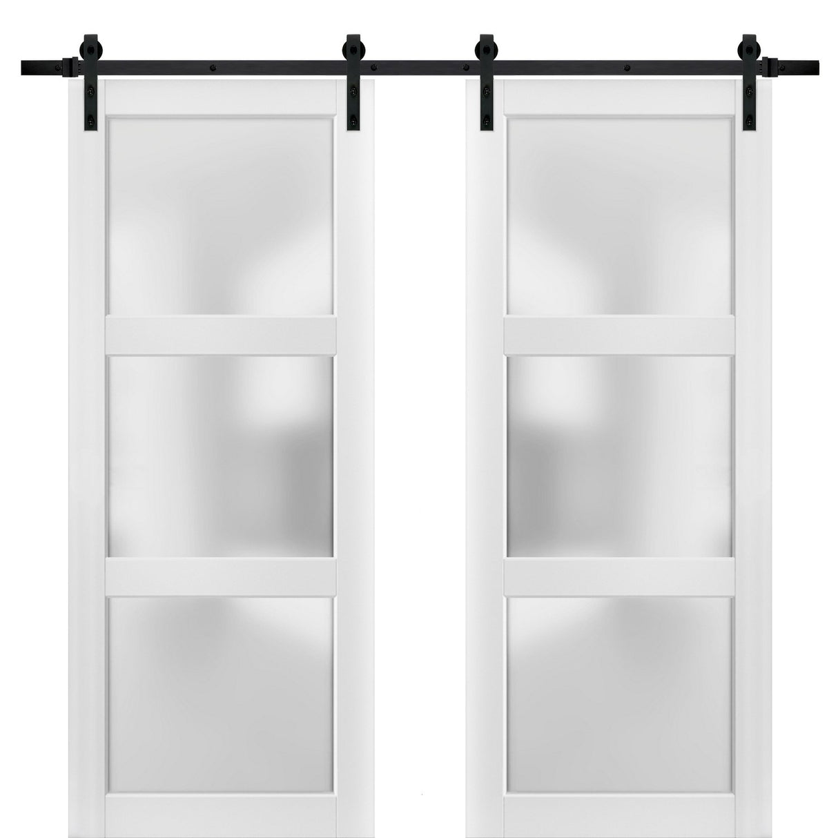 Lucia 2552 White Silk with Opaque Glass