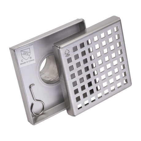 KOLO 0574 Stainless Steel 5-inch Square Shower Drain