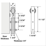 Sturdy Double Barn Door with Frosted Glass