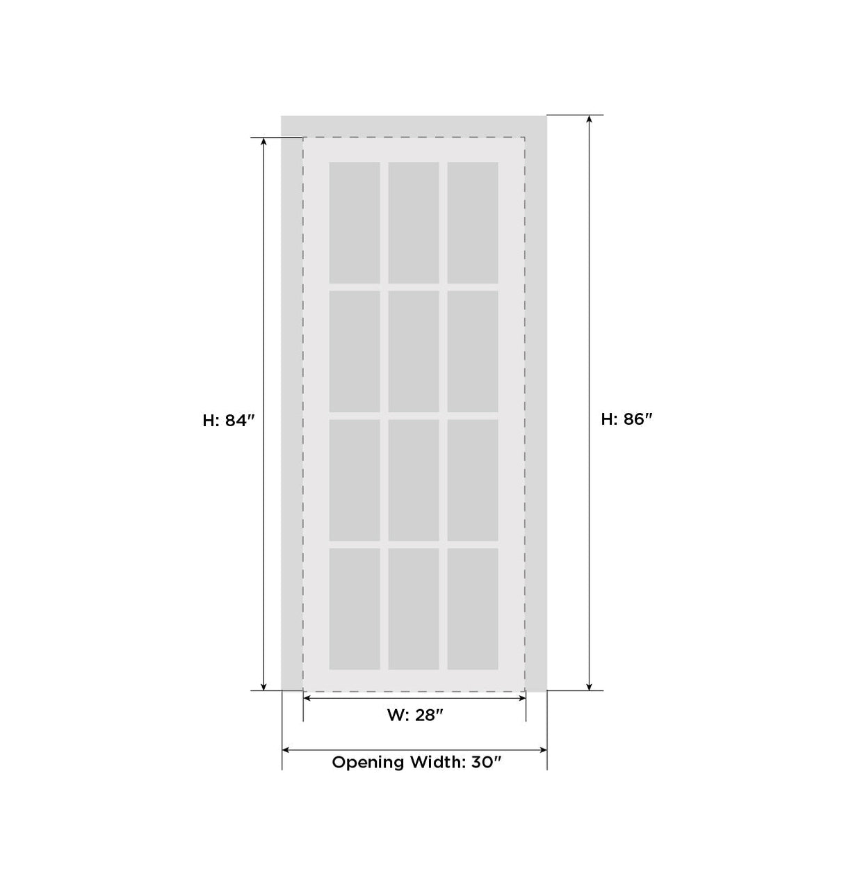 Quadro 4117 White Silk with Frosted Opaque Glass