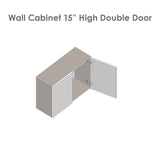 36" x 15" Wall Cabinet-Double Door-with Black Matte door