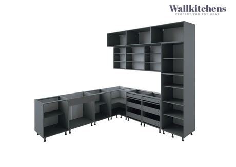 Kitchen Culinary Haven Collection Black & White Gloss Color Base Size 9Ft Wide