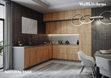 Kitchen Culinary Haven Collection Natural Teak Color Base Size 9Ft Wide