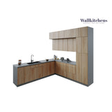 Kitchen Culinary Haven Collection Natural Teak Color Base Size 9Ft Wide