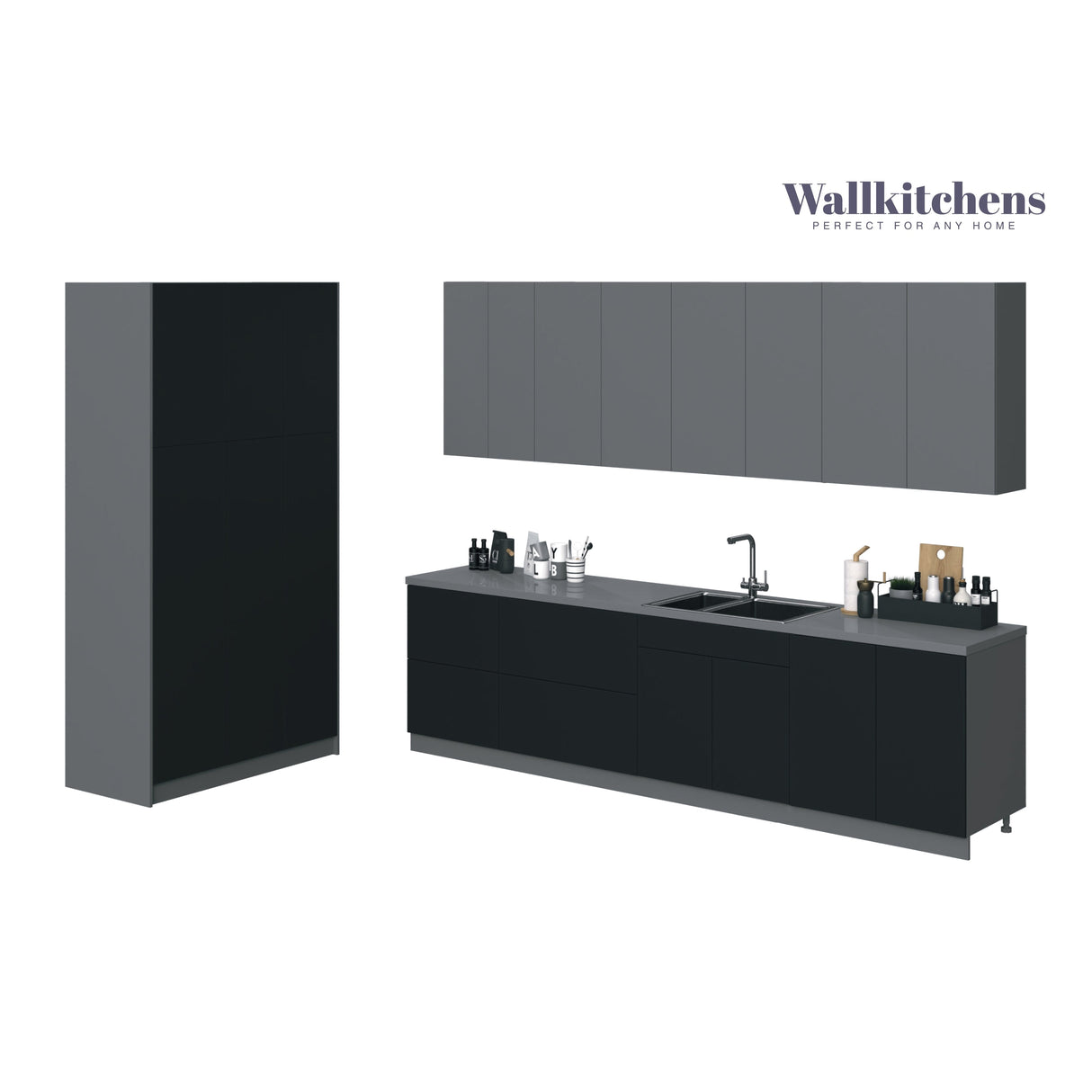 Kitchen Oasis Collection Black & Gray Color Base Size 10Ft Wide