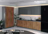 Kitchen Oasis Collection Natural Teak & Gray Color Base Size 10Ft Wide
