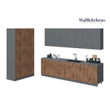 Kitchen Oasis Collection Natural Teak & Gray Color Base Size 10Ft Wide