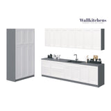 Kitchen Oasis Collection White Matte Color Base Size 10Ft Wide