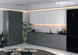Kitchen Oasis Collection Gray & White Gloss Color Base Size 10Ft Wide