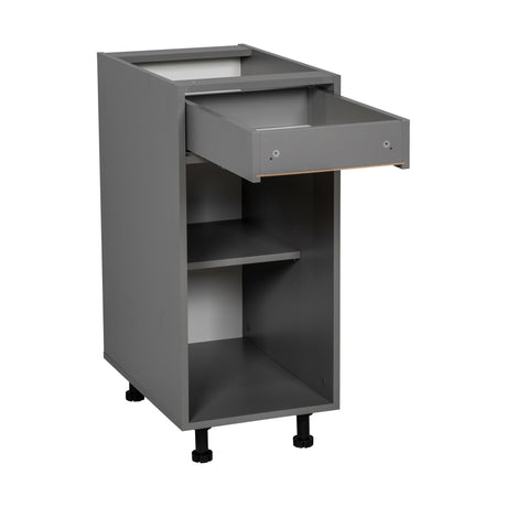 18" Base Cabinet Single Door Single Drawer Grey