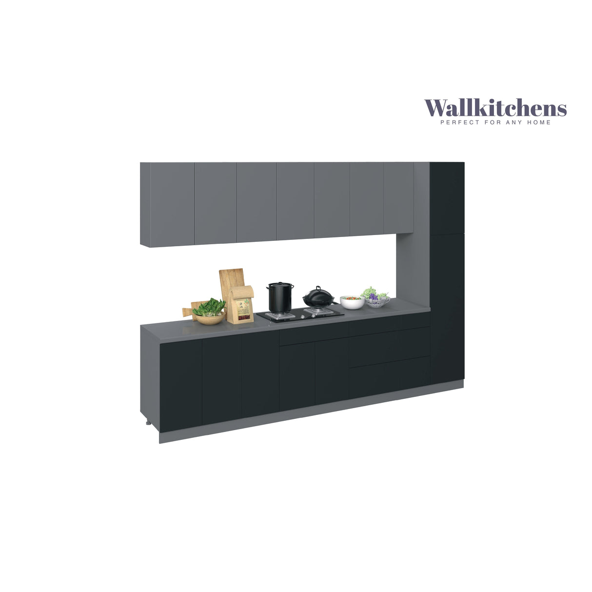 Kitchen Metropolitan Collection Black & Gray Color Base Size 11Ft Wide