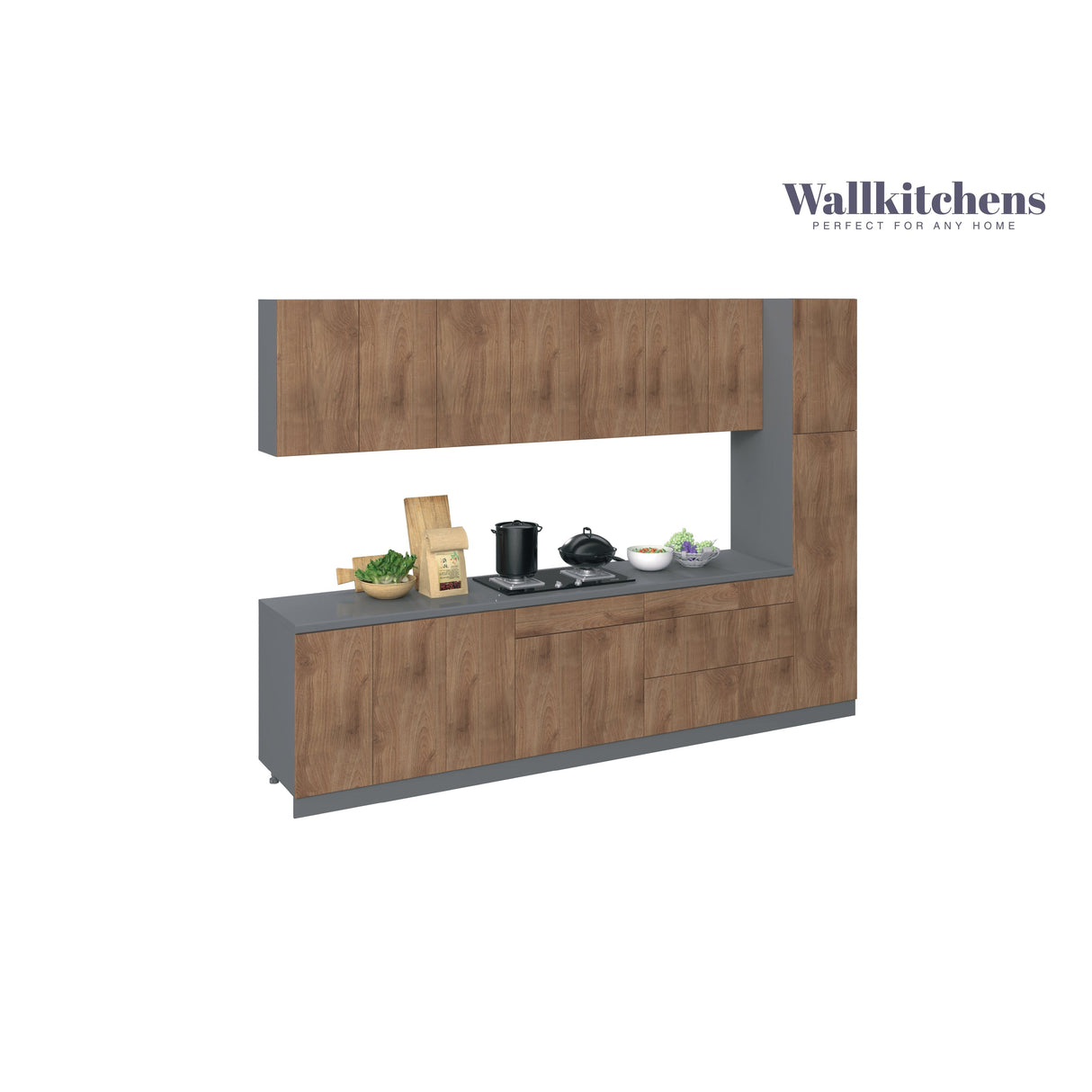 Kitchen Metropolitan Collection Natural Teak Color Base Size 11Ft Wide