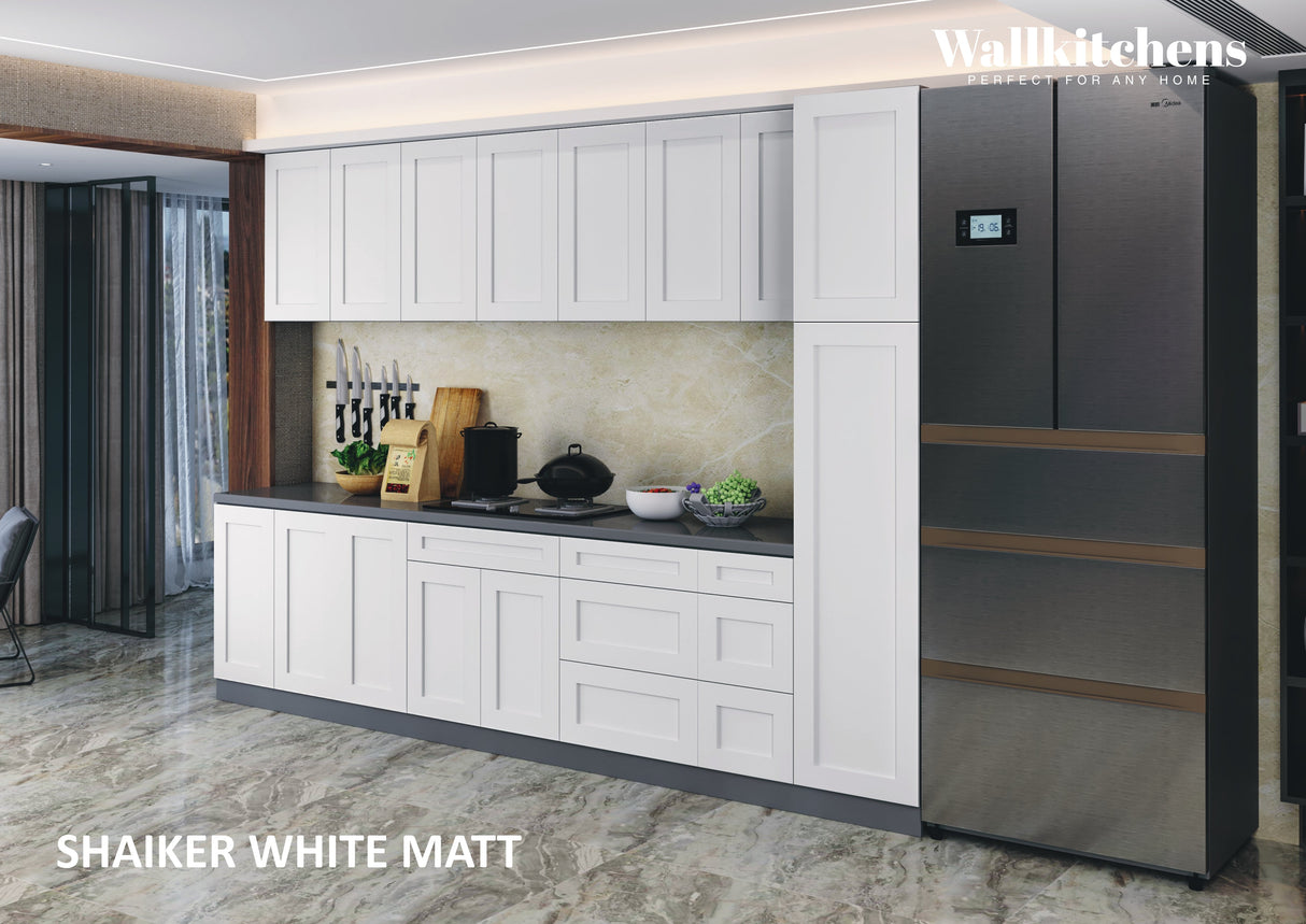 Kitchen Metropolitan Collection White Matte Color Base Size 11Ft Wide