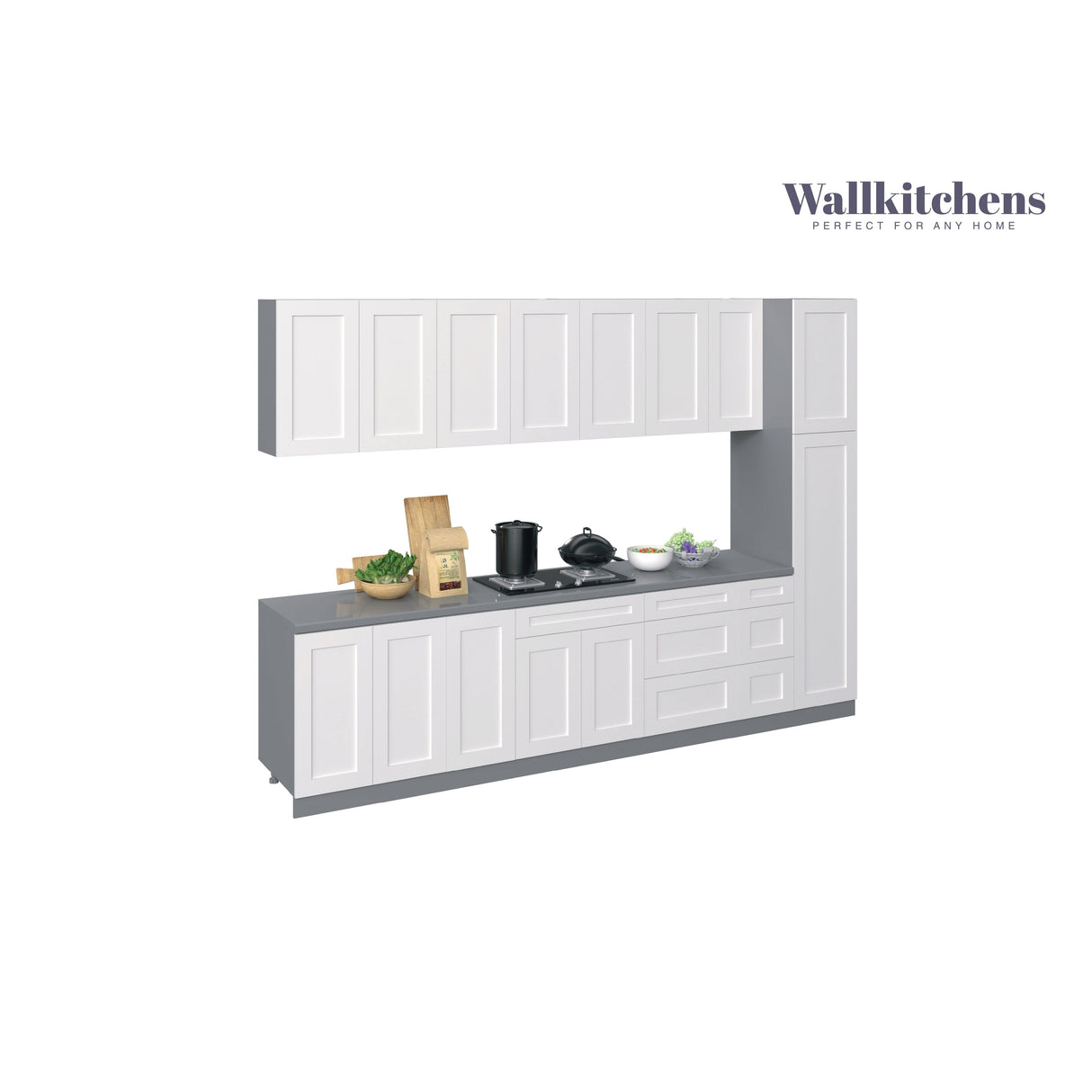 Kitchen Metropolitan Collection White Matte Color Base Size 11Ft Wide