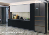 Kitchen Metropolitan Collection Black & White Gloss Color Base Size 11Ft Wide