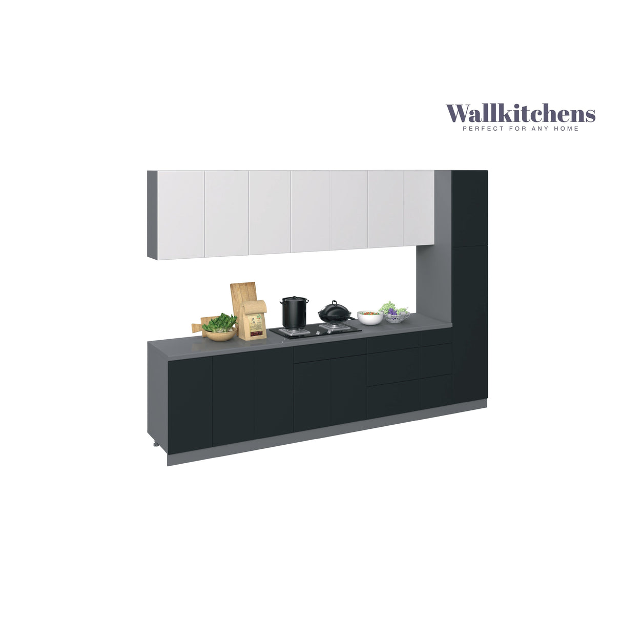 Kitchen Metropolitan Collection Black & White Gloss Color Base Size 11Ft Wide