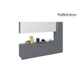 Kitchen Metropolitan Collection Gray & White Gloss Color Base Size 11Ft Wide