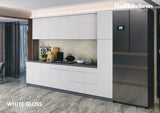 Kitchen Metropolitan Collection White Gloss Color Base Size 11Ft Wide
