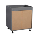 30" Sink Base Cabinets-High Double Door-with Black Matte door