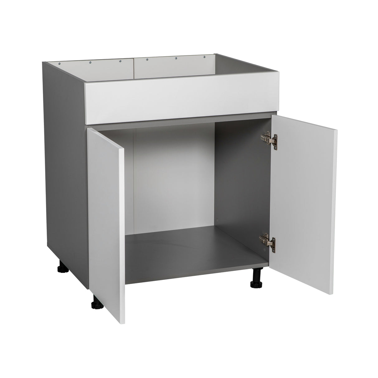 30" Sink Base Cabinets-High Double Door-with White Gloss door