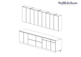 Kitchen Elite Epicure Collection Gray Color Base Size 11Ft Wide