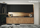 Kitchen Elite Epicure Collection Natural Teak & Black Color Base Size 11Ft Wide