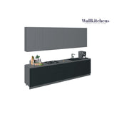 Kitchen Elite Epicure Collection Black & Gray Color Base Size 11Ft Wide