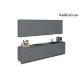 Kitchen Elite Epicure Collection Gray Color Base Size 11Ft Wide