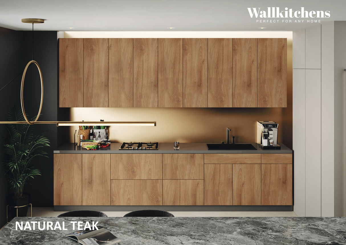 Kitchen Elite Epicure Collection Natural Teak Color Base Size 11Ft Wide