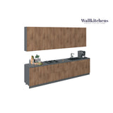 Kitchen Elite Epicure Collection Natural Teak Color Base Size 11Ft Wide