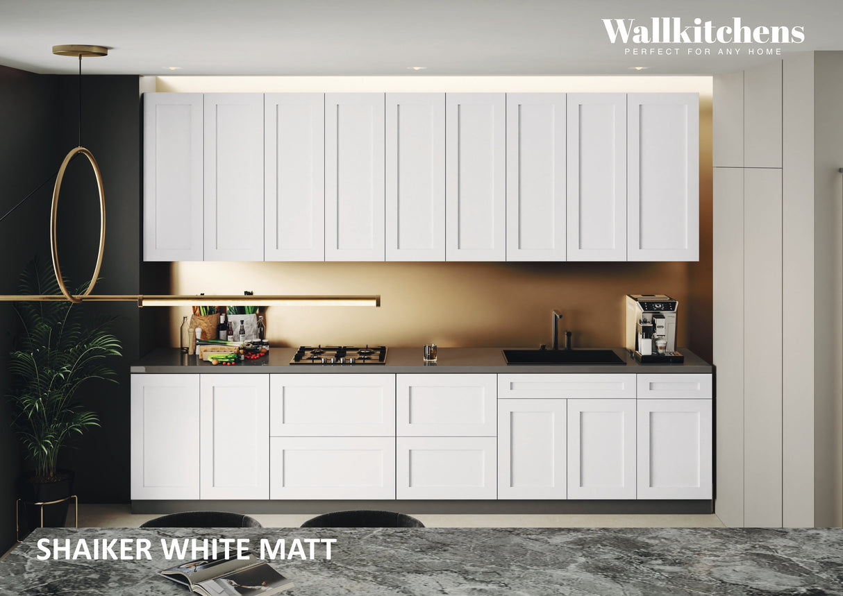 Kitchen Elite Epicure Collection White Matte Color Base Size 11Ft Wide