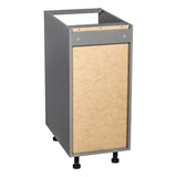 9" Base Cabinet High Single Door Grey