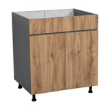 36" Sink Base Cabinets-High Double Door-with Natural Teak door