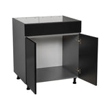 30" Sink Base Cabinets-High Double Door-with Black Matte door