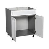 30" Sink Base Cabinets-High Double Door-with Shaker White Matte door