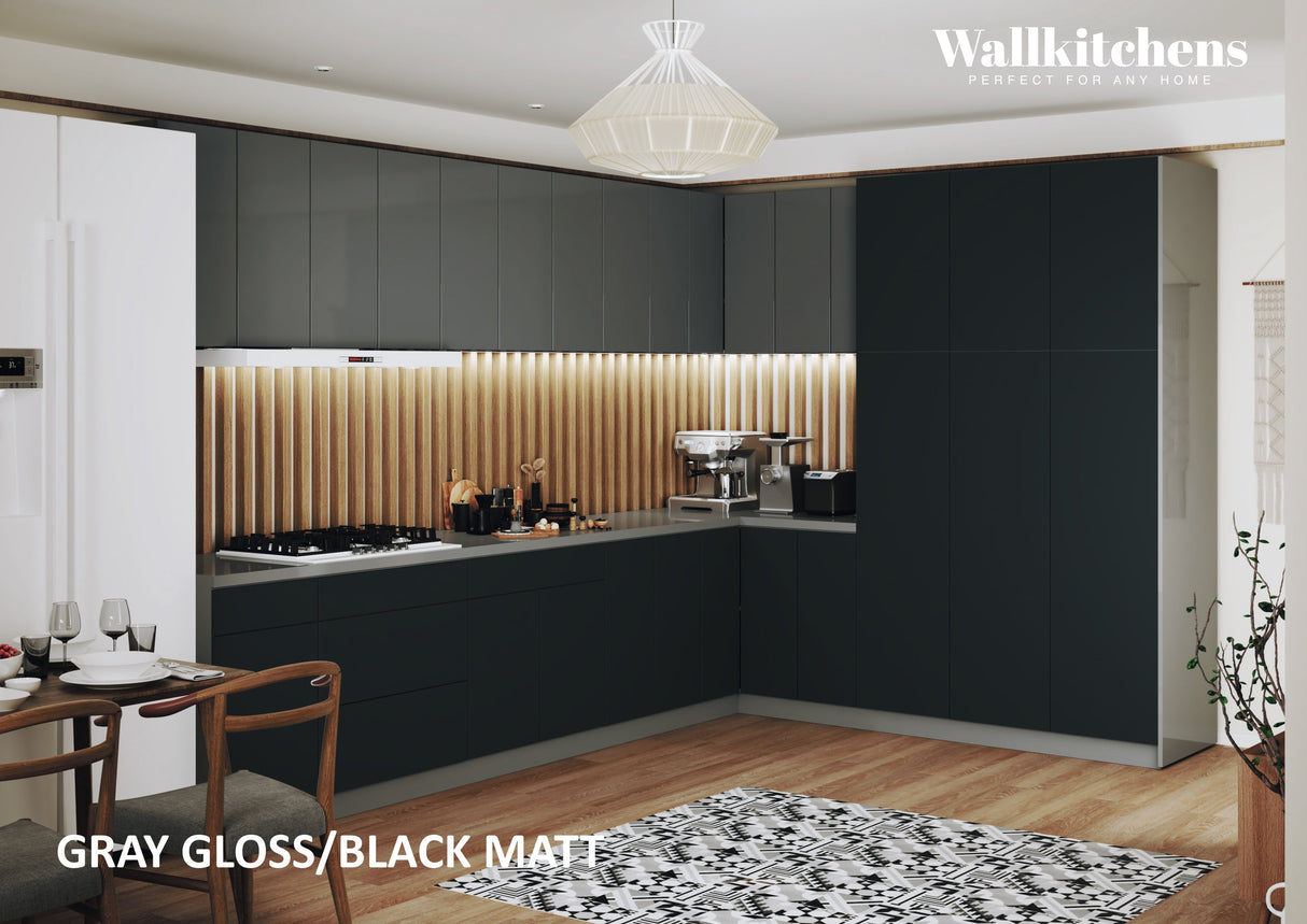 Kitchen Timeless Collection Black & Gray Color Base Size 12Ft Wide