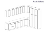 Kitchen Timeless Collection White Gloss Color Base Size 12Ft Wide